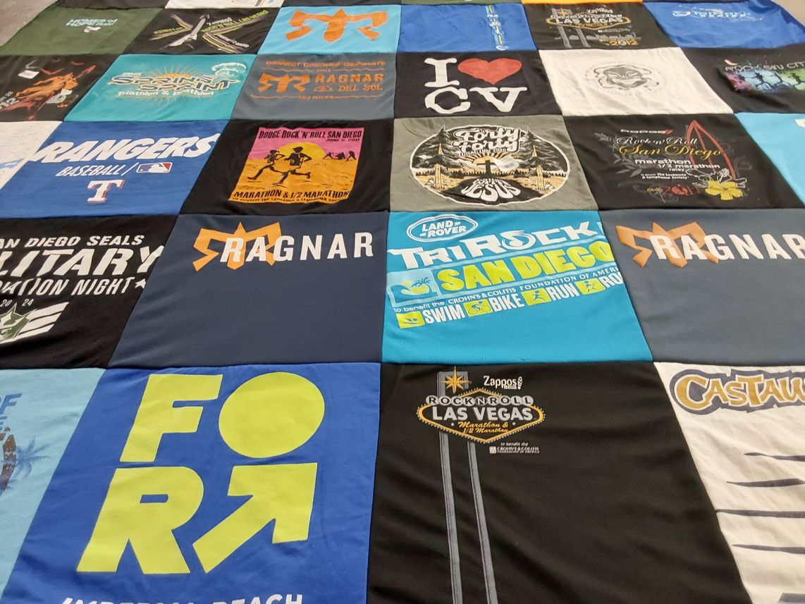 T-shirt quilt featuring texas rangers by Kevin from CA