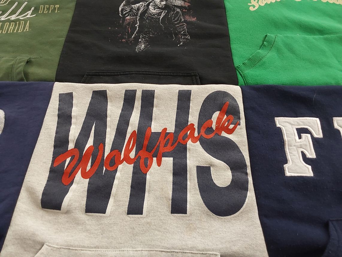 T-shirt quilt featuring washington high school wolfpack by Christina from FL