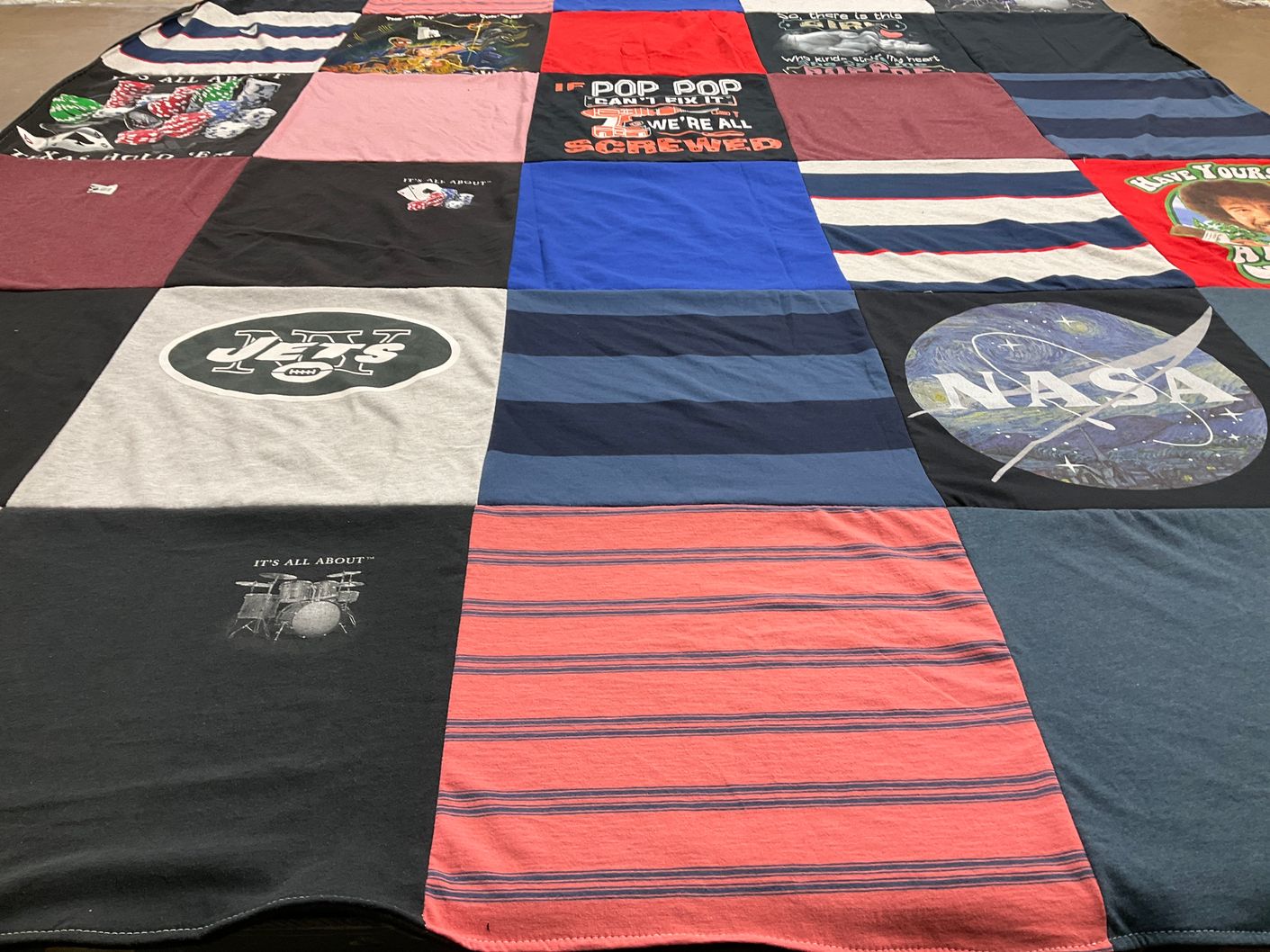 T-shirt quilt featuring new york jets by Janine from NY