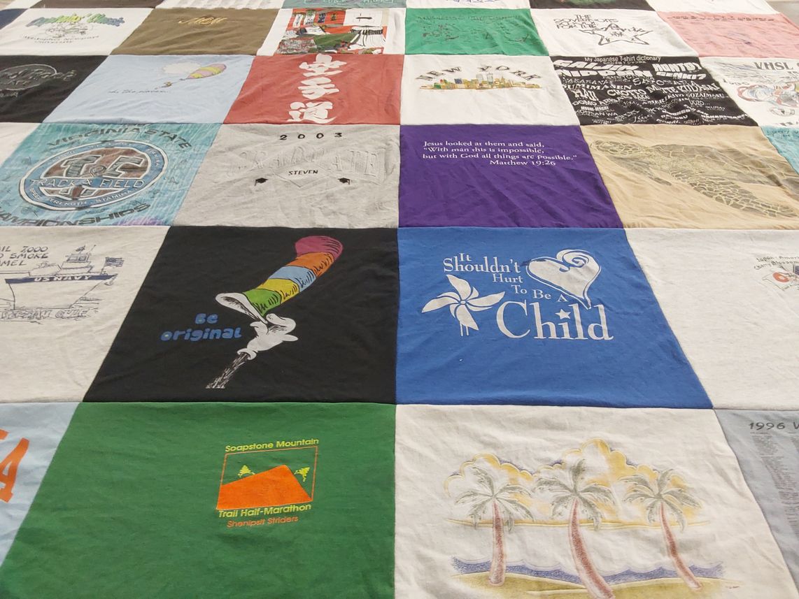T-shirt quilt from university of denver by Linda from VA