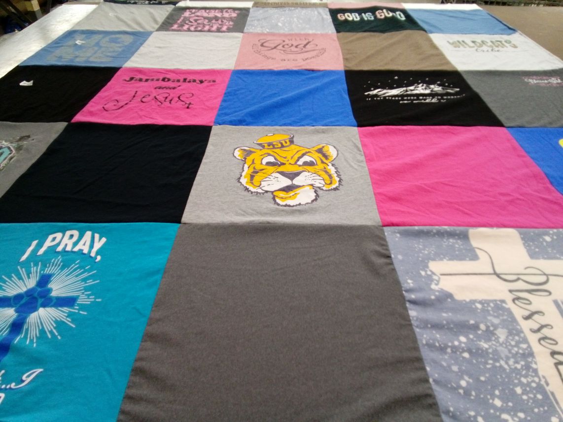 T-shirt quilt featuring wildcats by Bridget from LA