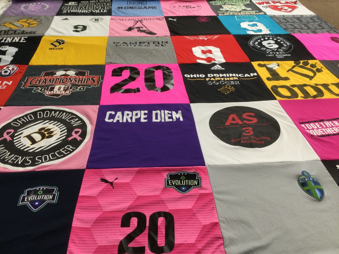 T-shirt quilt featuring ohio dominican women's soccer by Jon from OH
