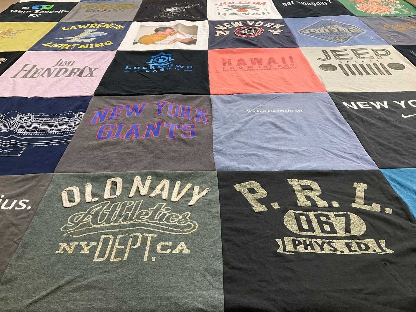 T-shirt quilt featuring new york giants by Joelle from NJ