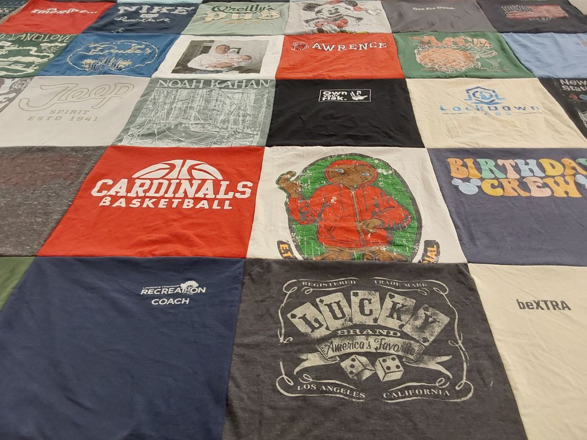 T-shirt quilt featuring cardinals basketball team by Joelle from NJ