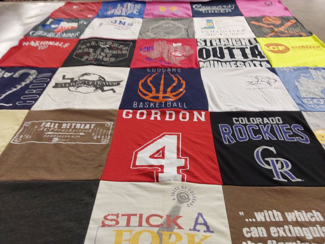 T-shirt quilt featuring colorado rockies by Jason from TX