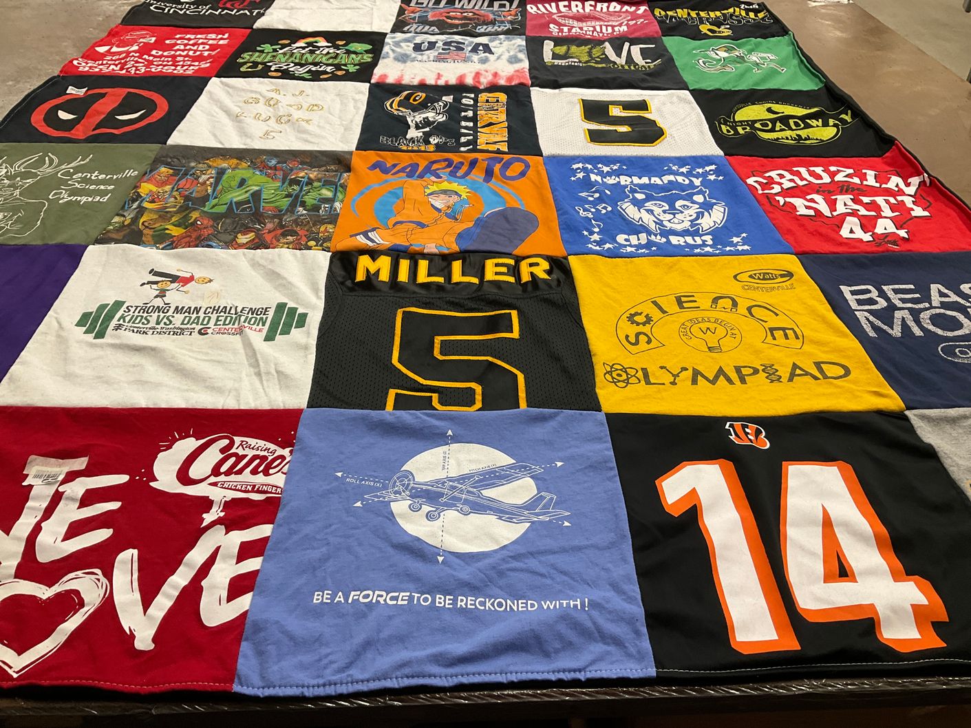 T-shirt quilt featuring cincinnati bengals by Ryan from OH