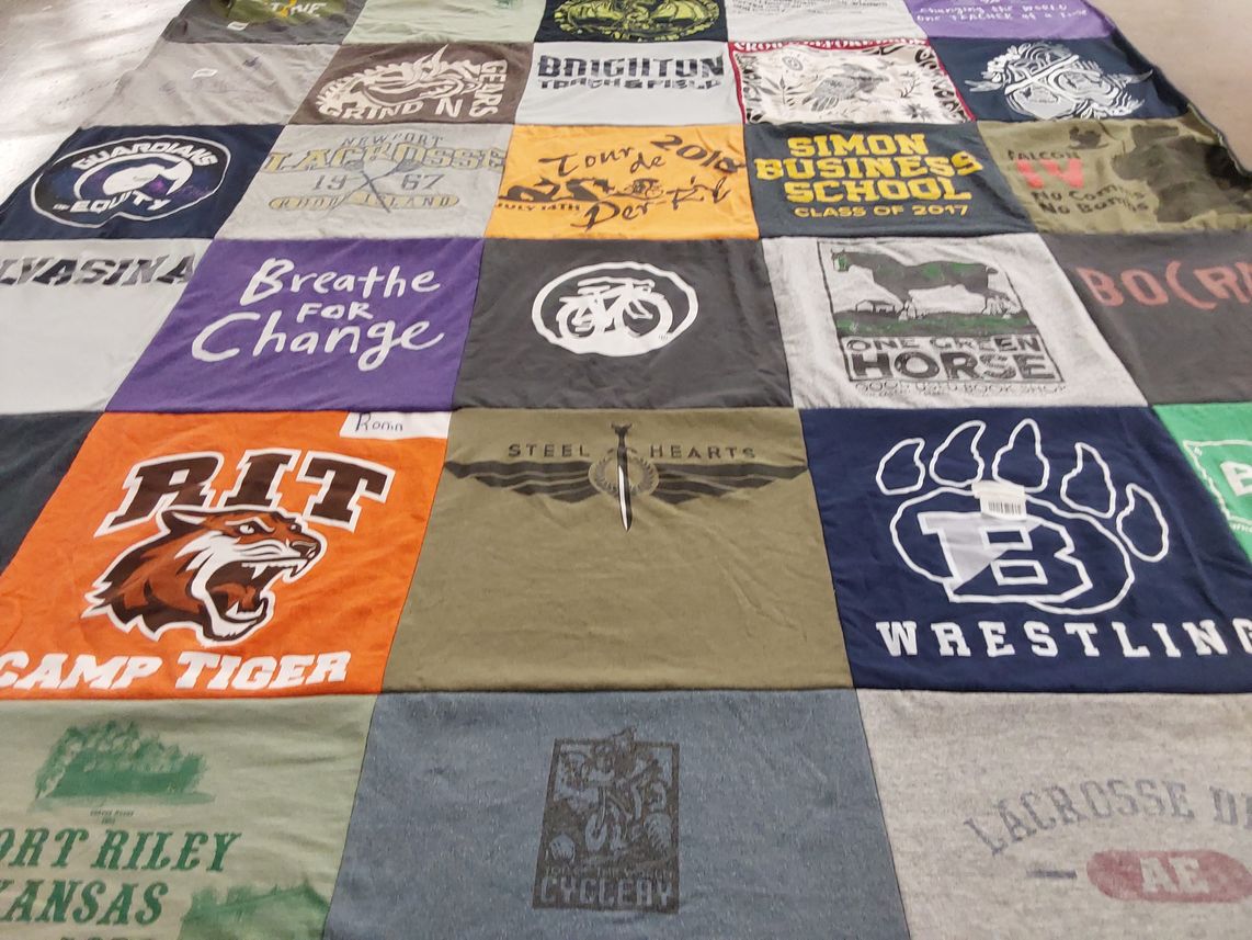 T-shirt quilt featuring wrestling by Shanna from NY