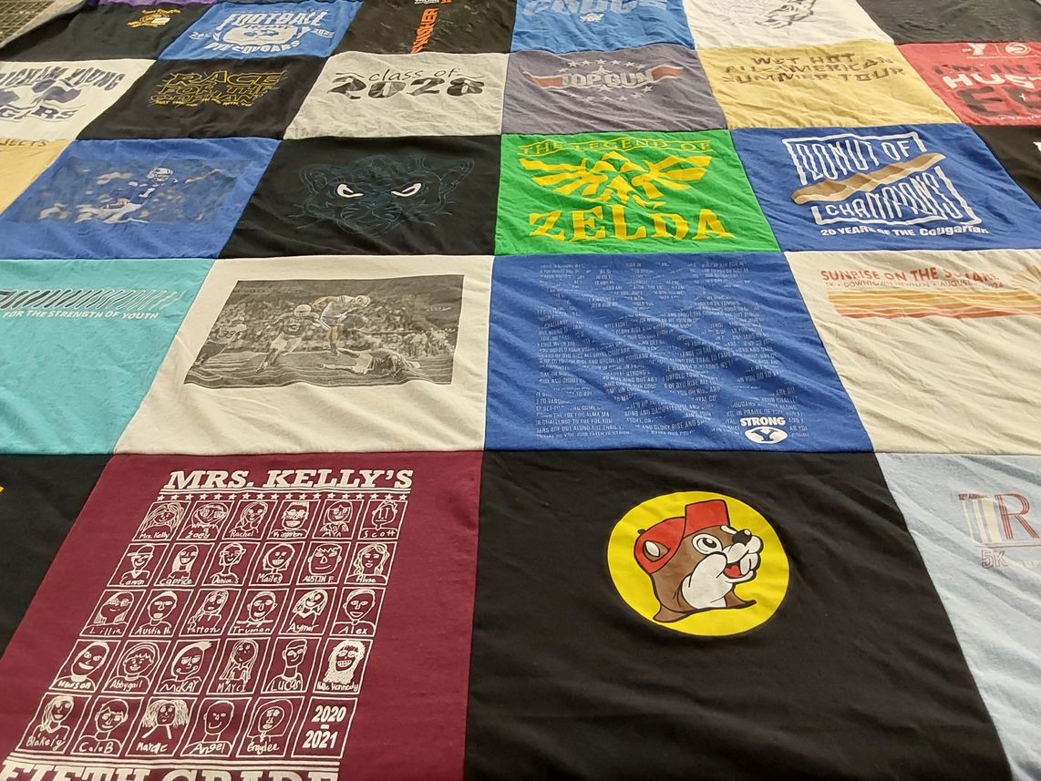 T-shirt quilt featuring brigham young university by Ron from GA