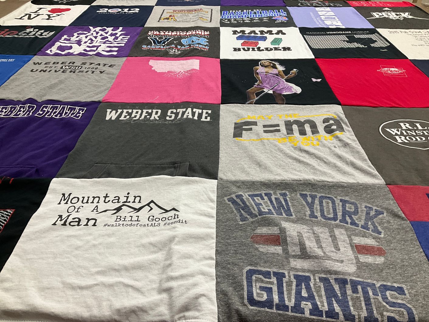 T-shirt quilt featuring new york giants by Sadie from MT