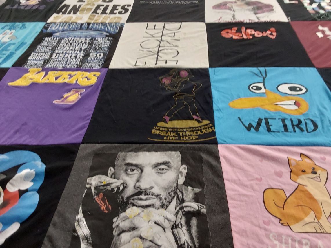 T-shirt quilt featuring los angeles lakers by Jeniffer from CA