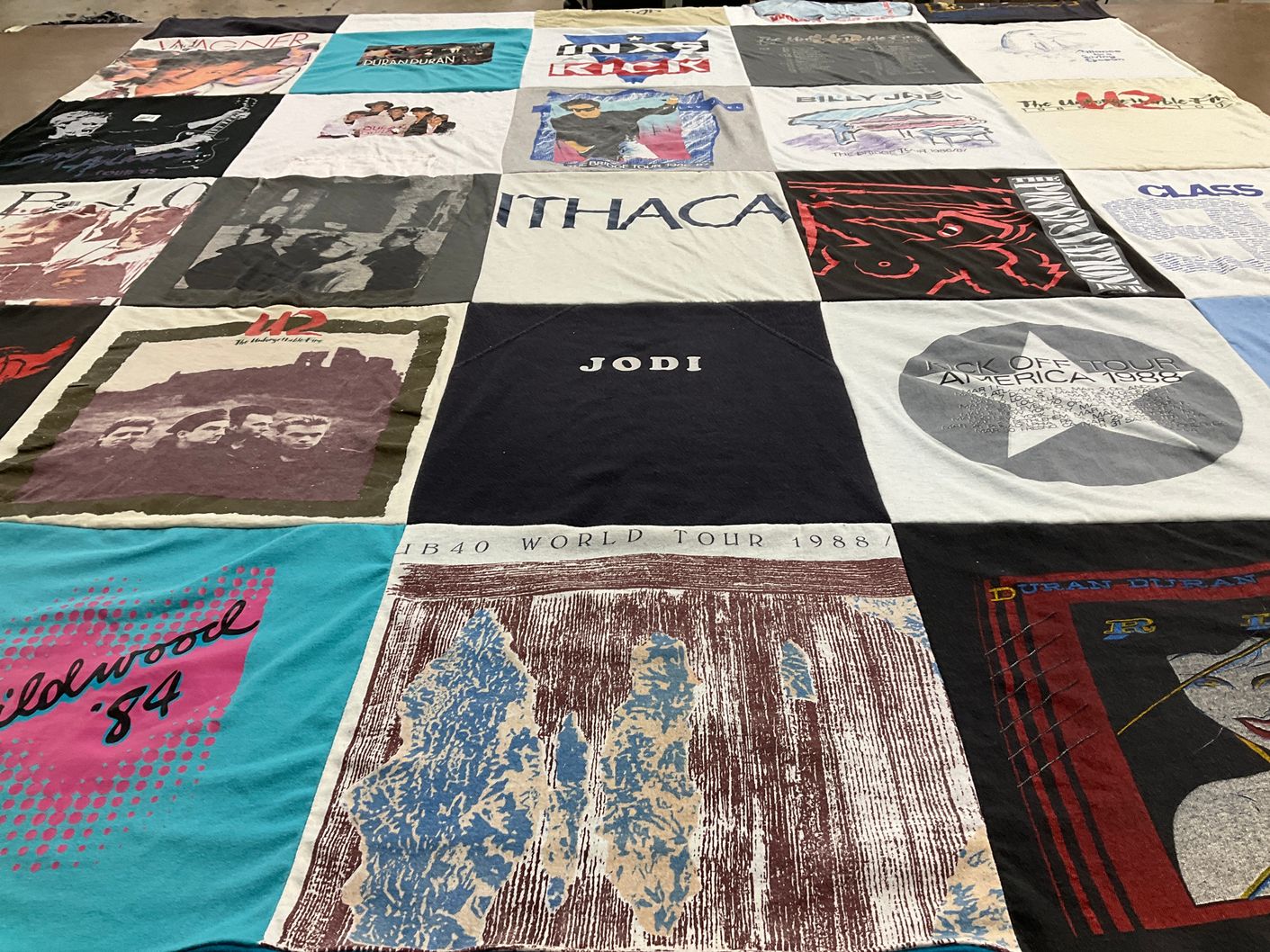 T-shirt quilt from ithaca college by Jodi from FL