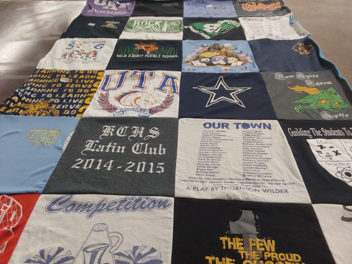 T-shirt quilt featuring dallas cowboys by Cheryl from TX