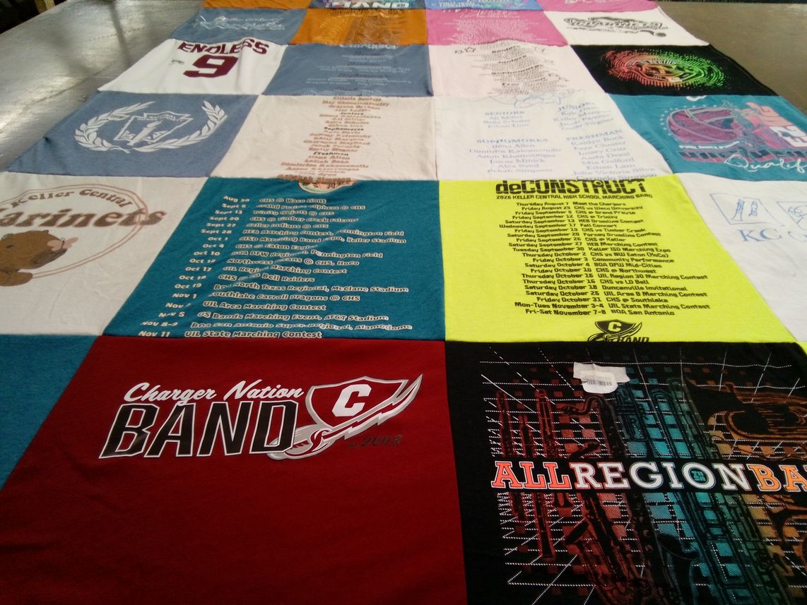 T-shirt quilt from keller central high school by Wyatt from TX