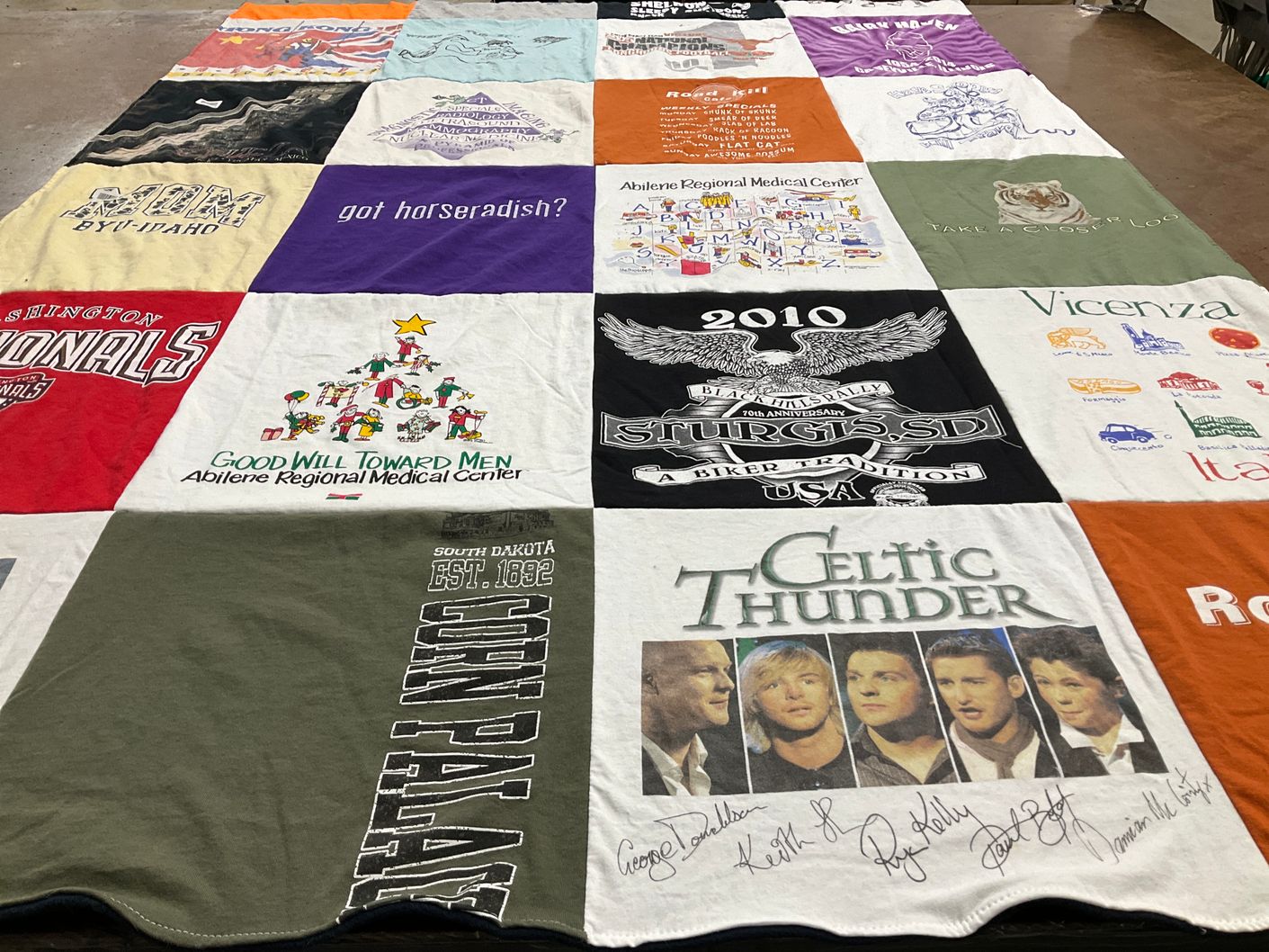 T-shirt quilt featuring washington state university by Karen from IL