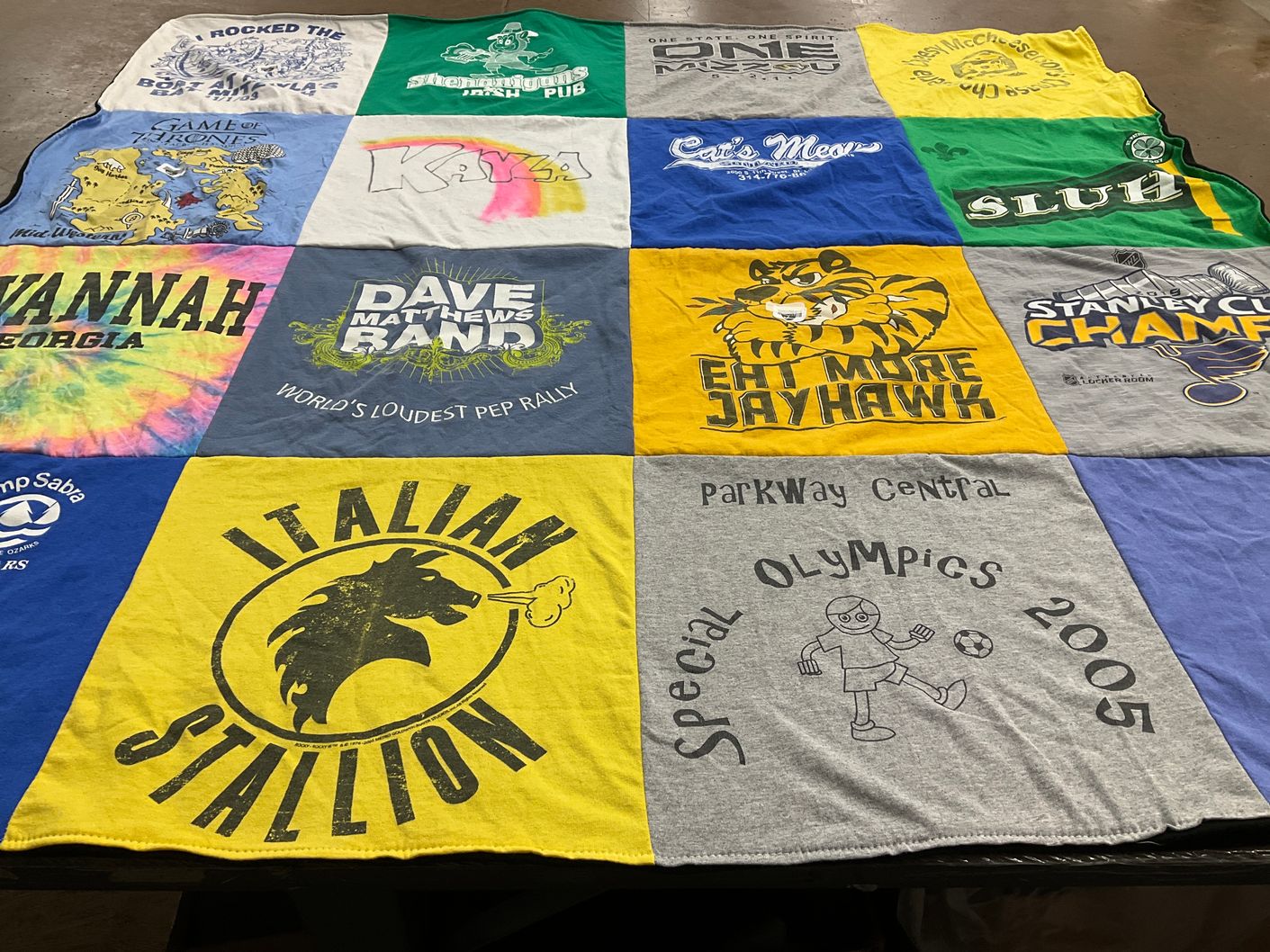 T-shirt quilt featuring st. louis blues by Kayla from MO