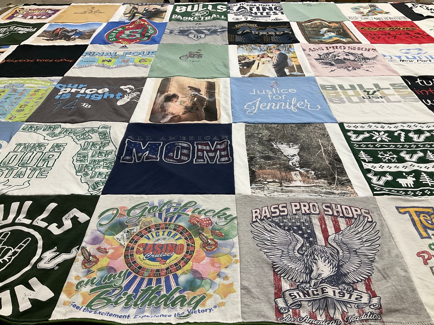 T-shirt quilt featuring university of south florida bulls by Patricia from FL