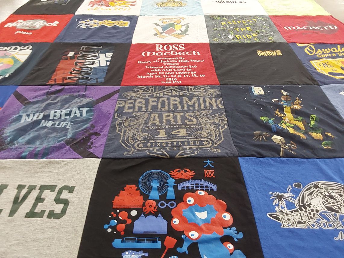 T-shirt quilt from henry m. jackson high school by Kami from WA