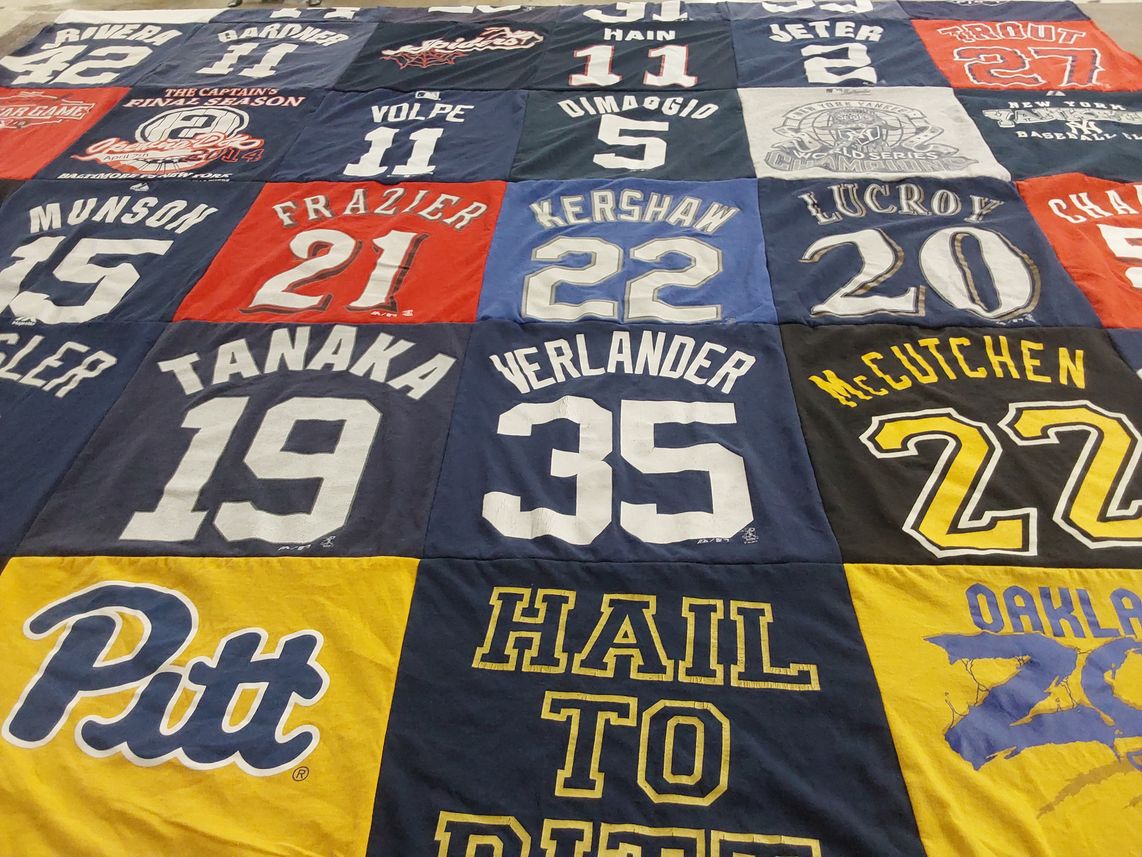 T-shirt quilt featuring pittsburgh panthers by Susan from NJ