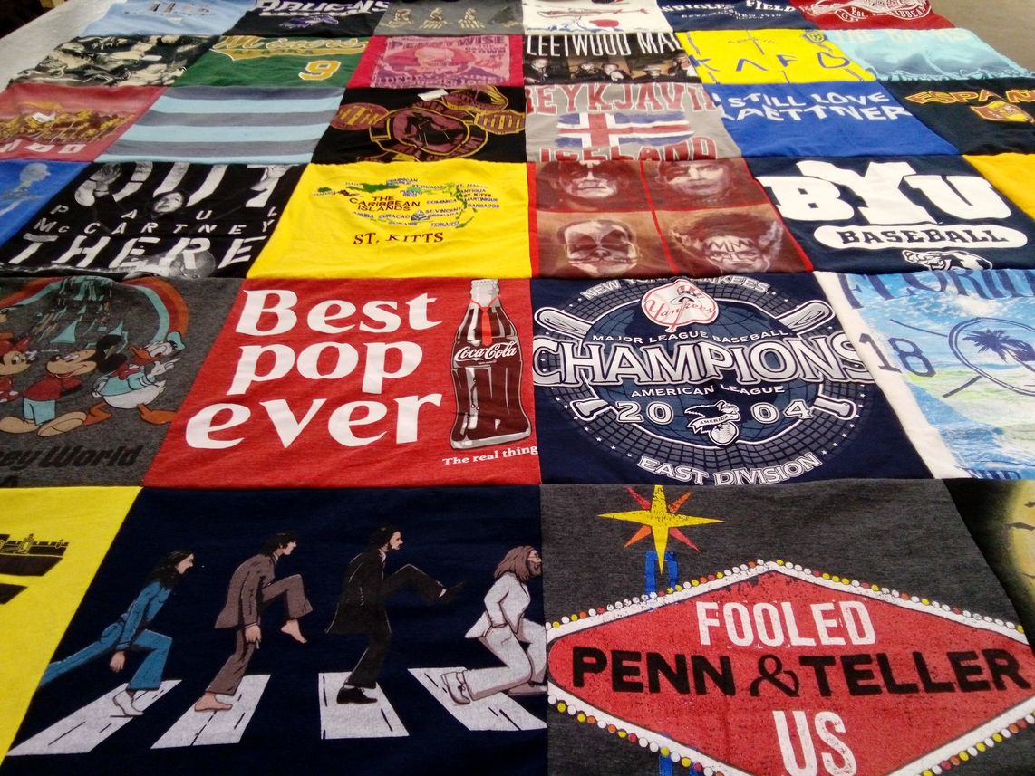 T-shirt quilt featuring new york yankees by Tammy from CA