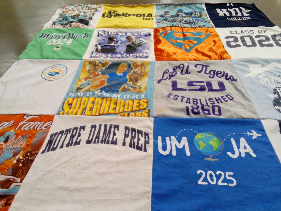 T-shirt quilt featuring lsu tigers by Sparkle from MD