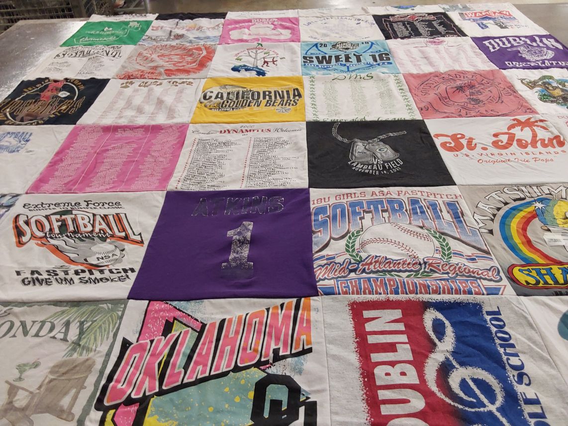 T-shirt quilt featuring california golden bears by Rue from VA
