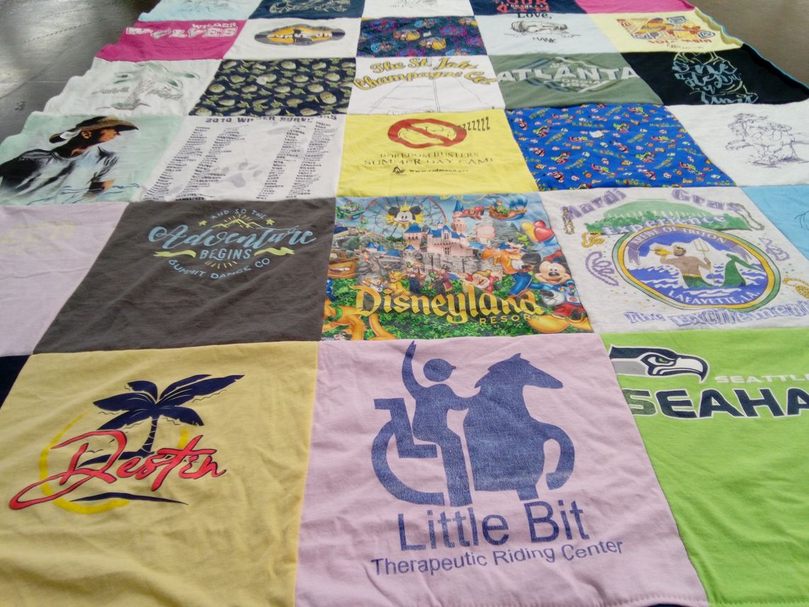 T-shirt quilt featuring seattle seahawks by Debbie from FL