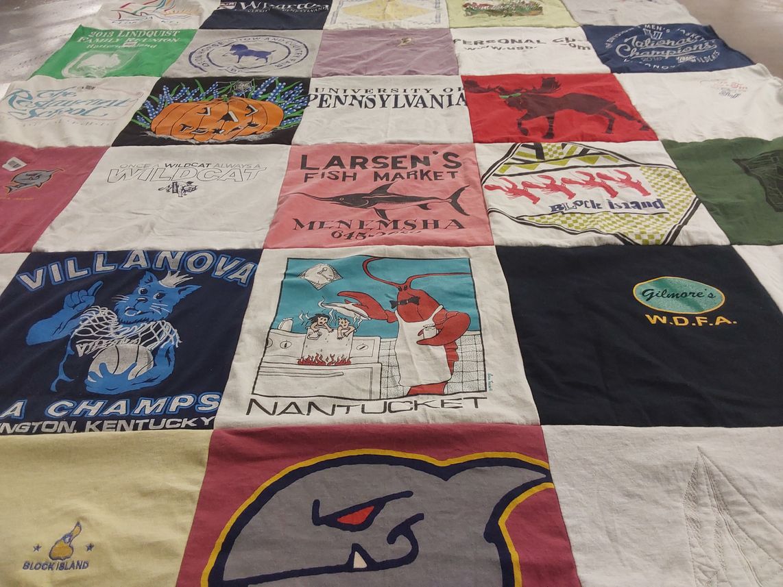 T-shirt quilt featuring villanova university by Lynn from PA
