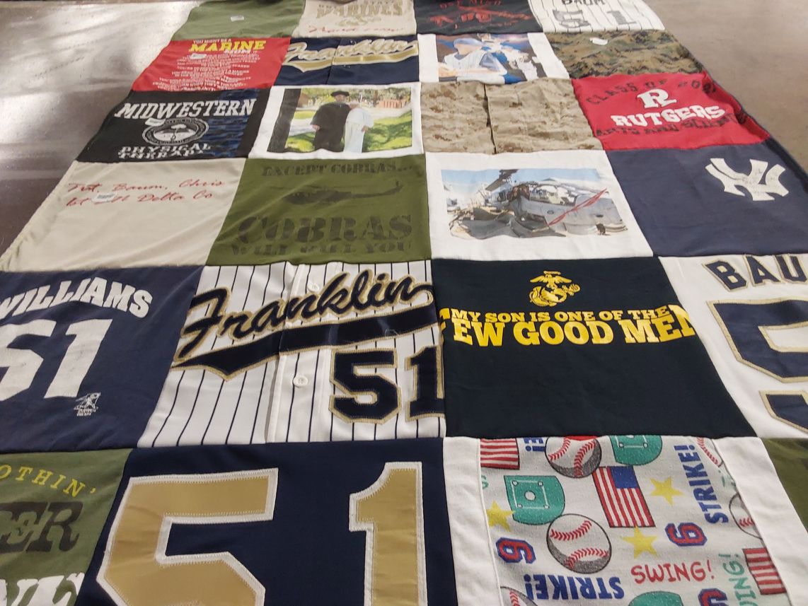 T-shirt quilt from rutgers university by Donna from NC