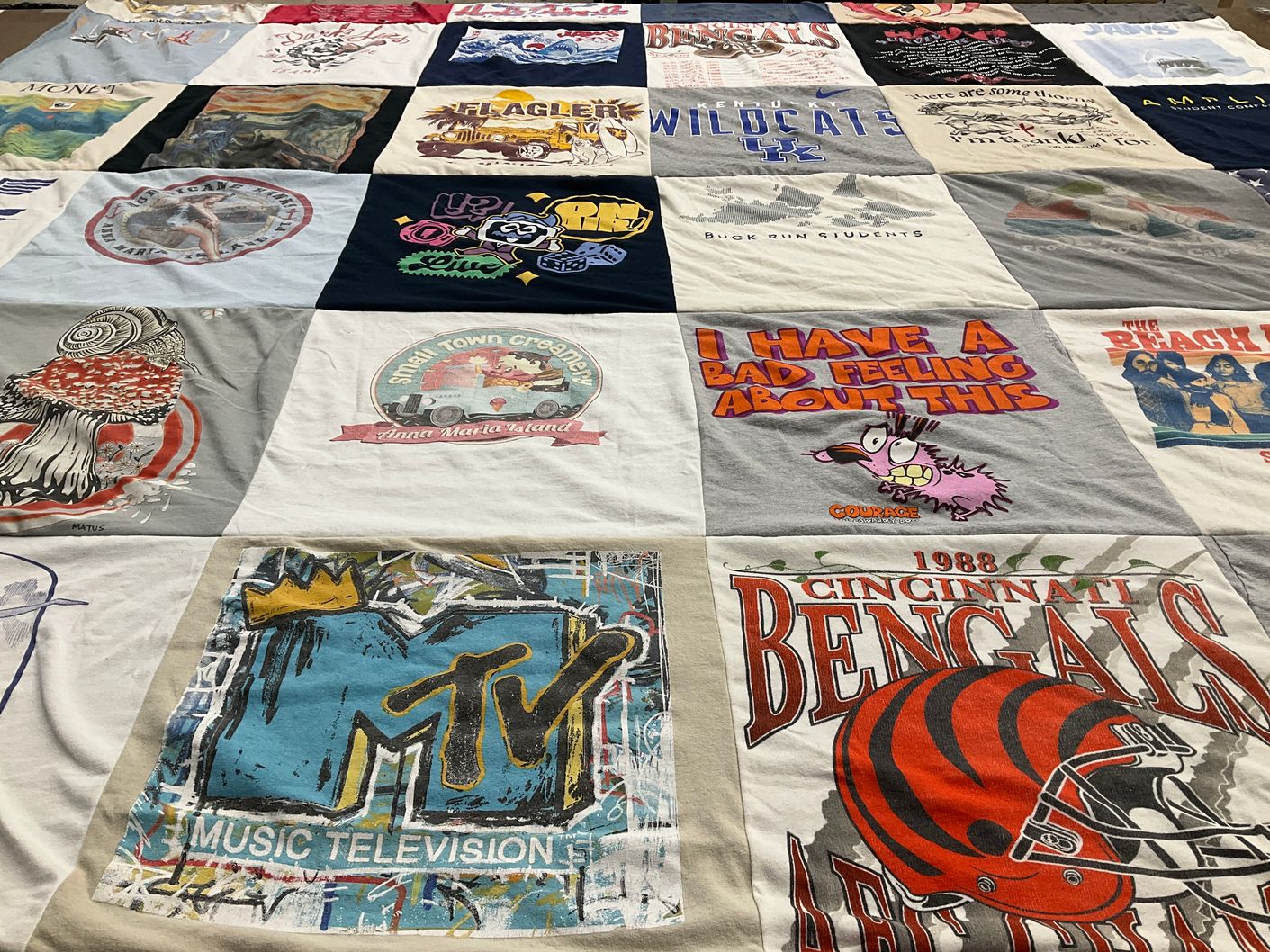 T-shirt quilt featuring cincinnati bengals by Angela from KY