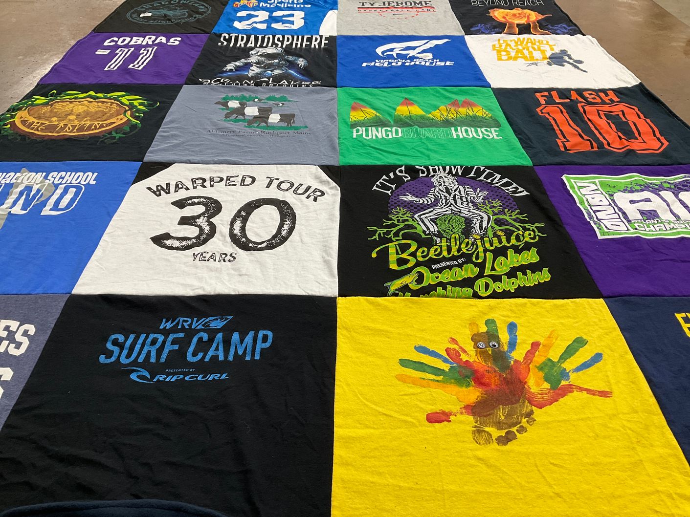 T-shirt quilt from walston school by Tracy from VA