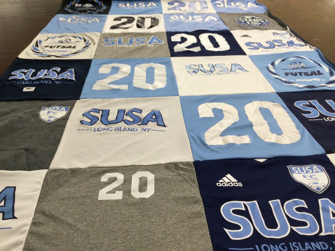 T-shirt quilt featuring susa fc by Michelle from NY