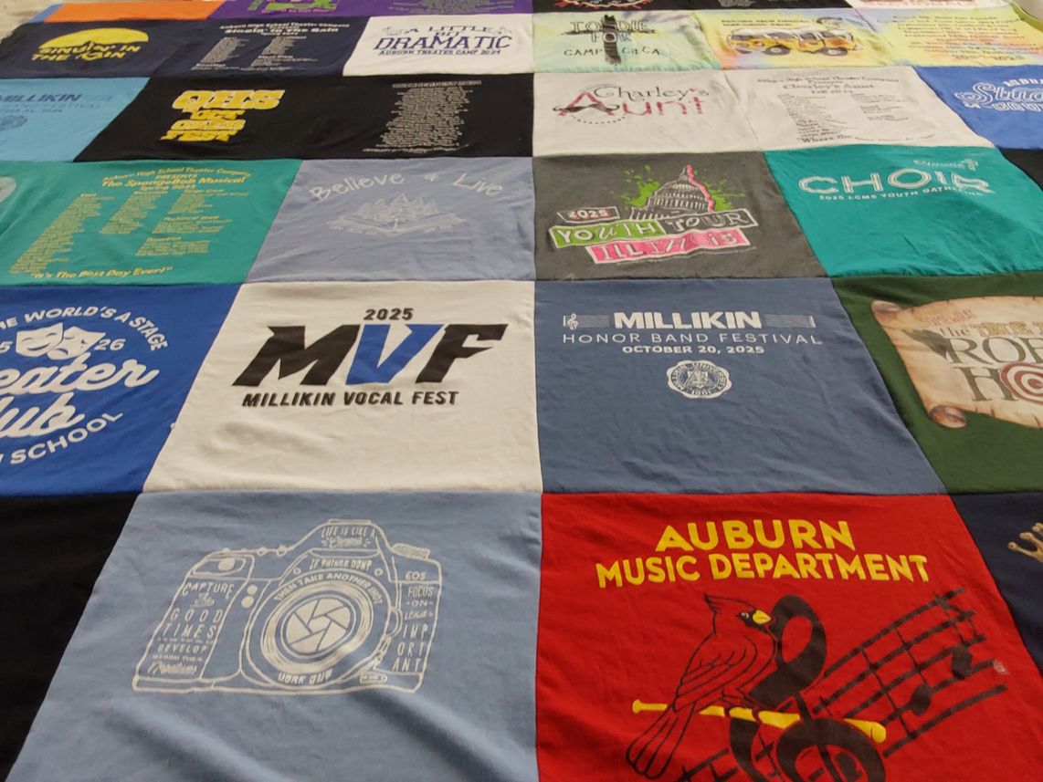 T-shirt quilt from millikin university by Mandy from IL