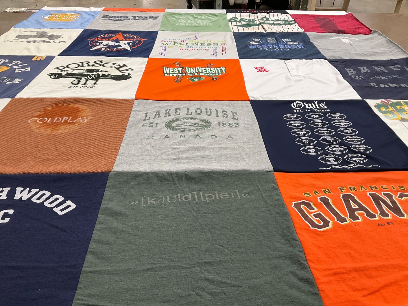 T-shirt quilt featuring san francisco giants by Traci from TX