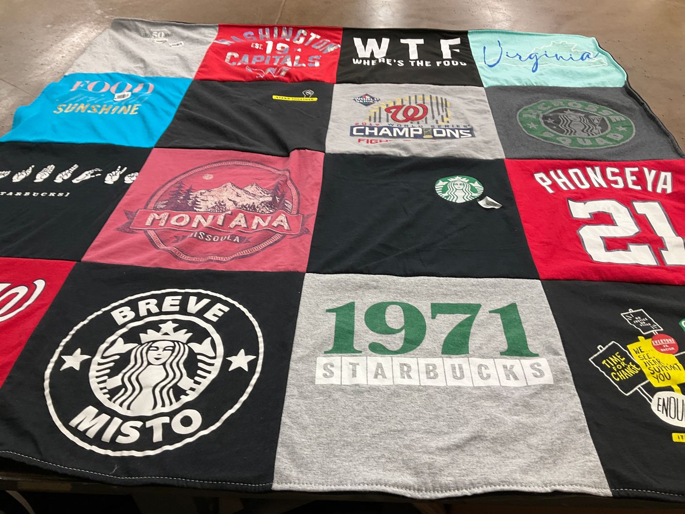 T-shirt quilt featuring washington capitals by Virginia from VA