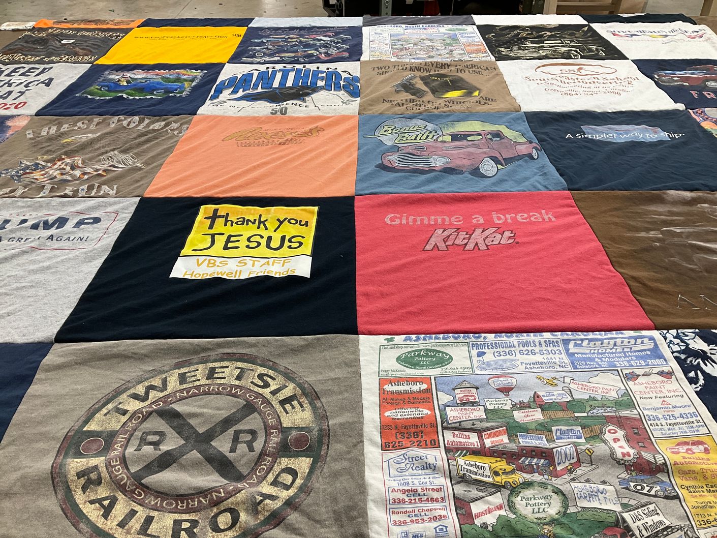 T-shirt quilt featuring none by Dawn from NC