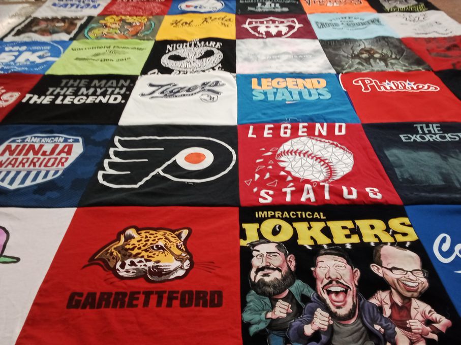 T-shirt quilt featuring philadelphia phillies by Christina from PA
