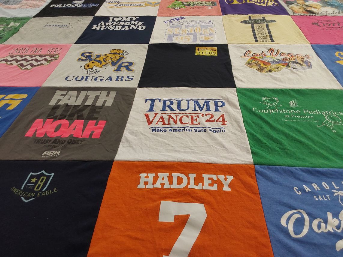 T-shirt quilt featuring cougars by Dawn from NC
