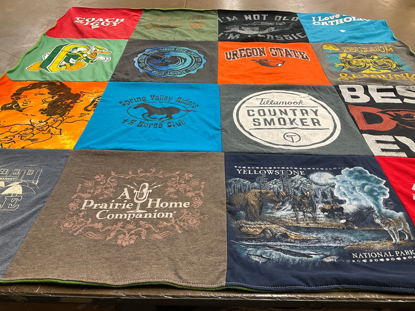 T-shirt quilt from oregon state university by Guin from OR