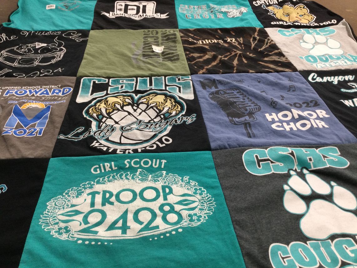 T-shirt quilt featuring lady cougars waterpolo by Christina from TX