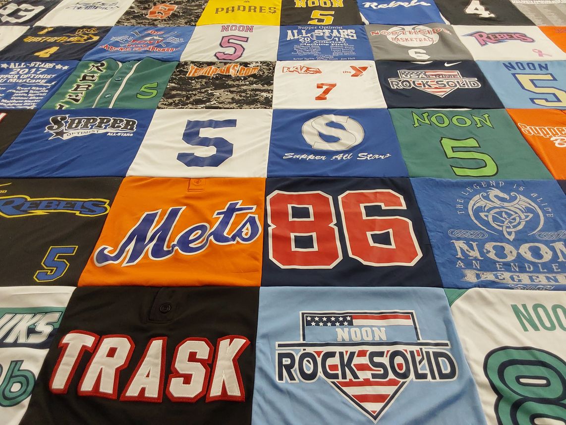 T-shirt quilt featuring mets by Deborah from NC