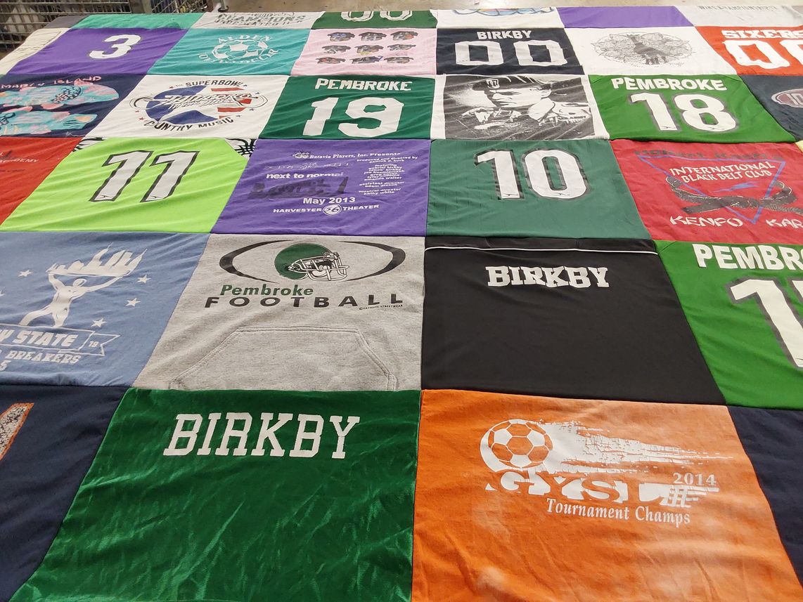 T-shirt quilt featuring pembroke football by Renee from NY