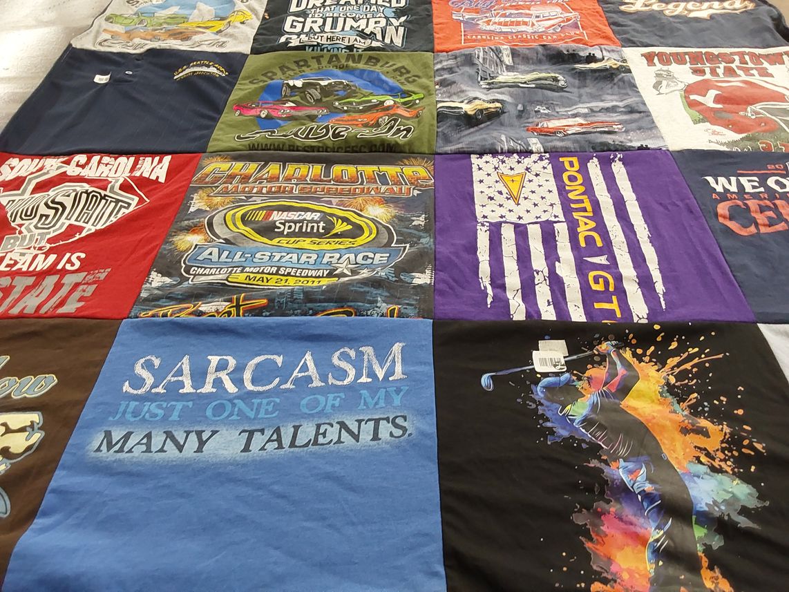 T-shirt quilt featuring charlotte motor speedway by Deidra from SC