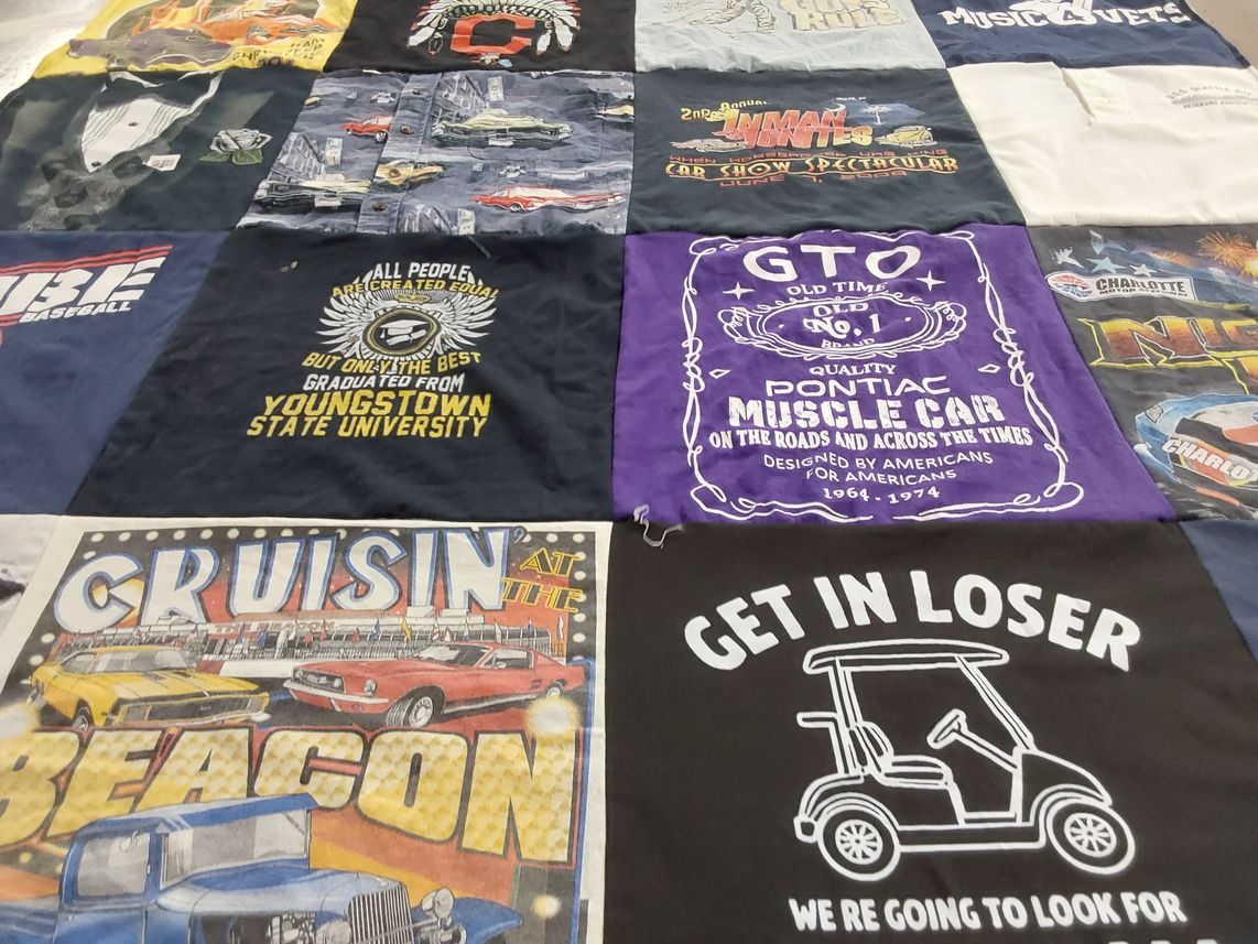 T-shirt quilt from youngstown state university by Deidra from SC