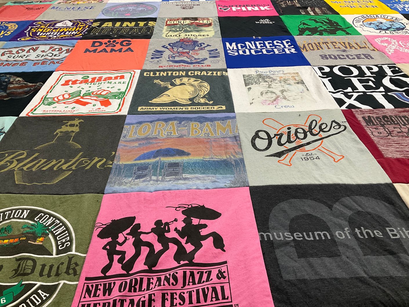 T-shirt quilt from mcneese state university, montevallo university by Mimmo from FL