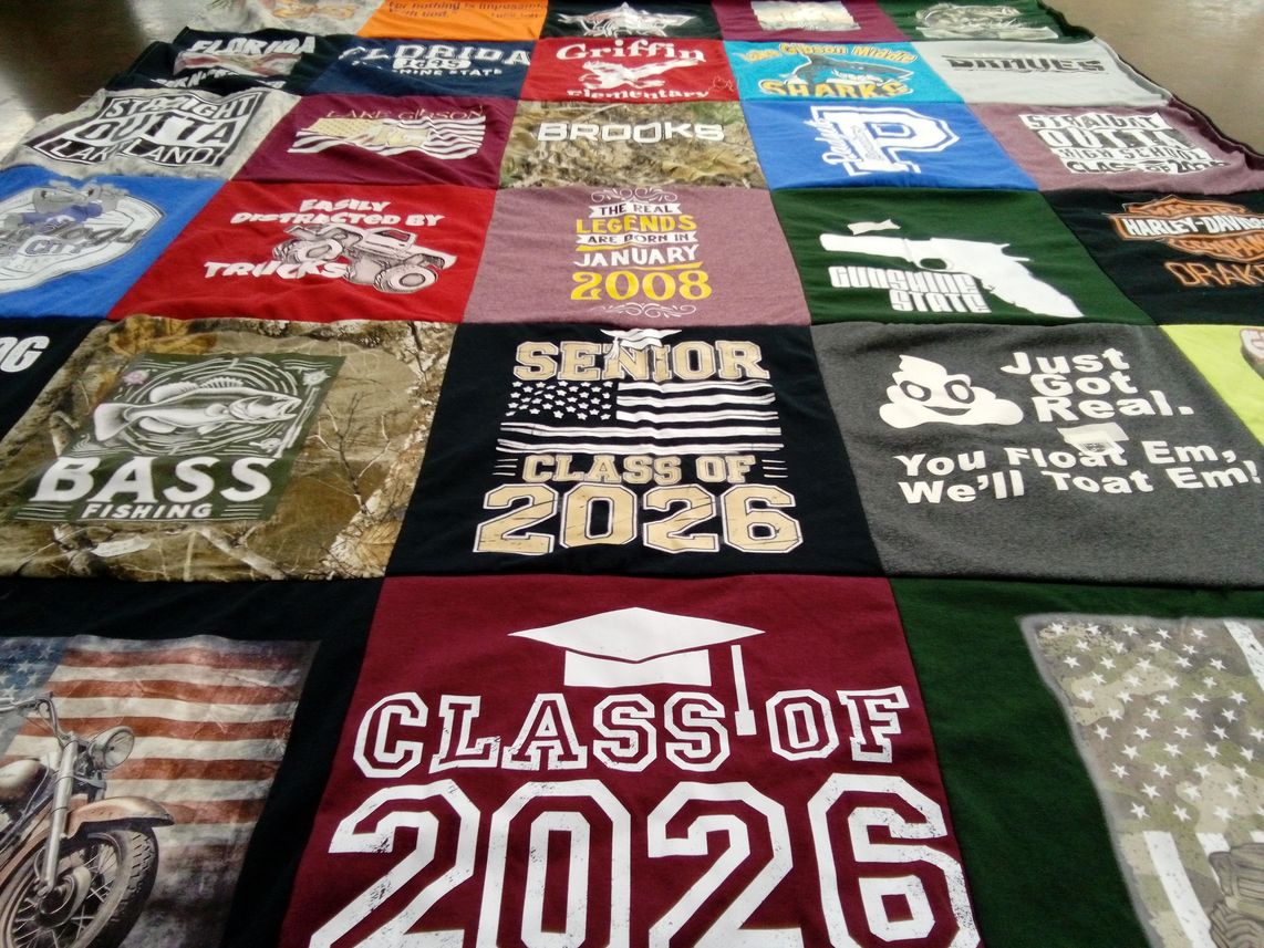 T-shirt quilt from florida state university by Marjorie from FL