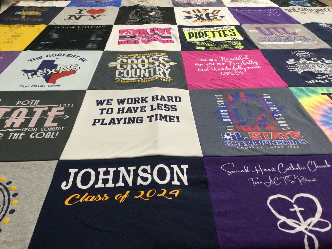 T-shirt quilt from johnson high school by Jennifer from TX
