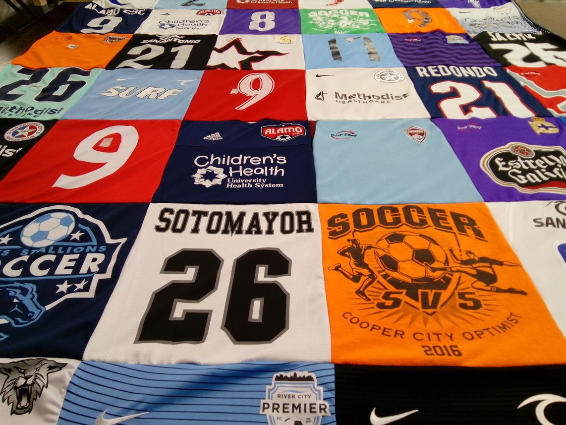 T-shirt quilt featuring san antonio stallions soccer by Mei-Lyn from TX
