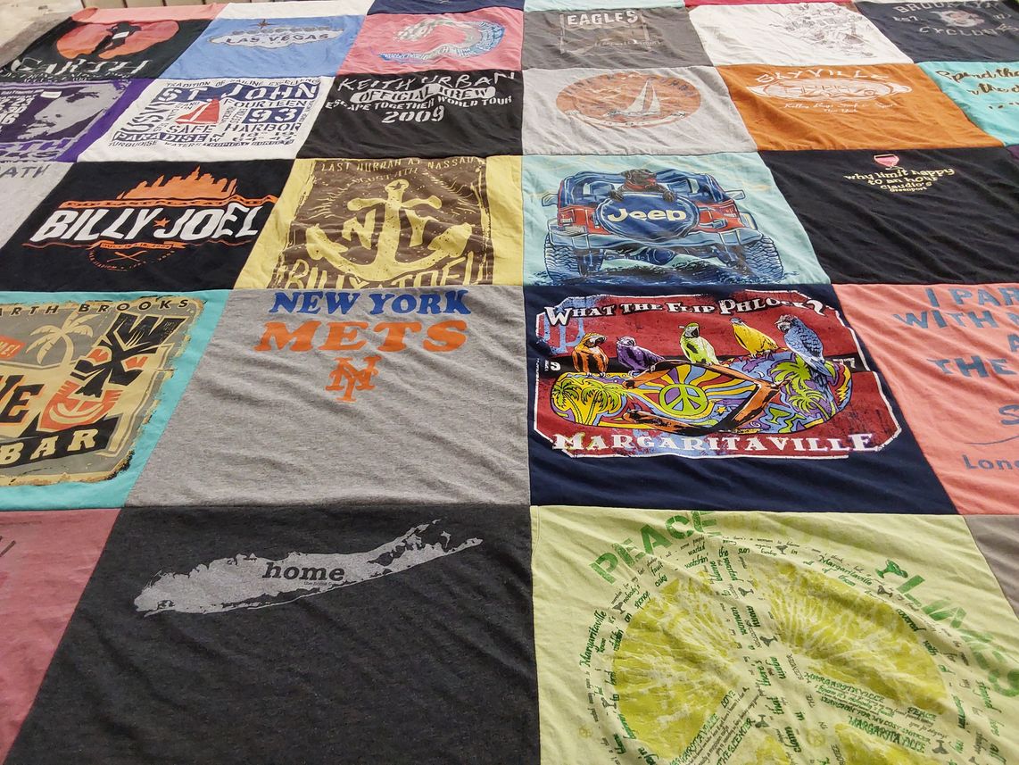 T-shirt quilt featuring new york mets by Lori from NY