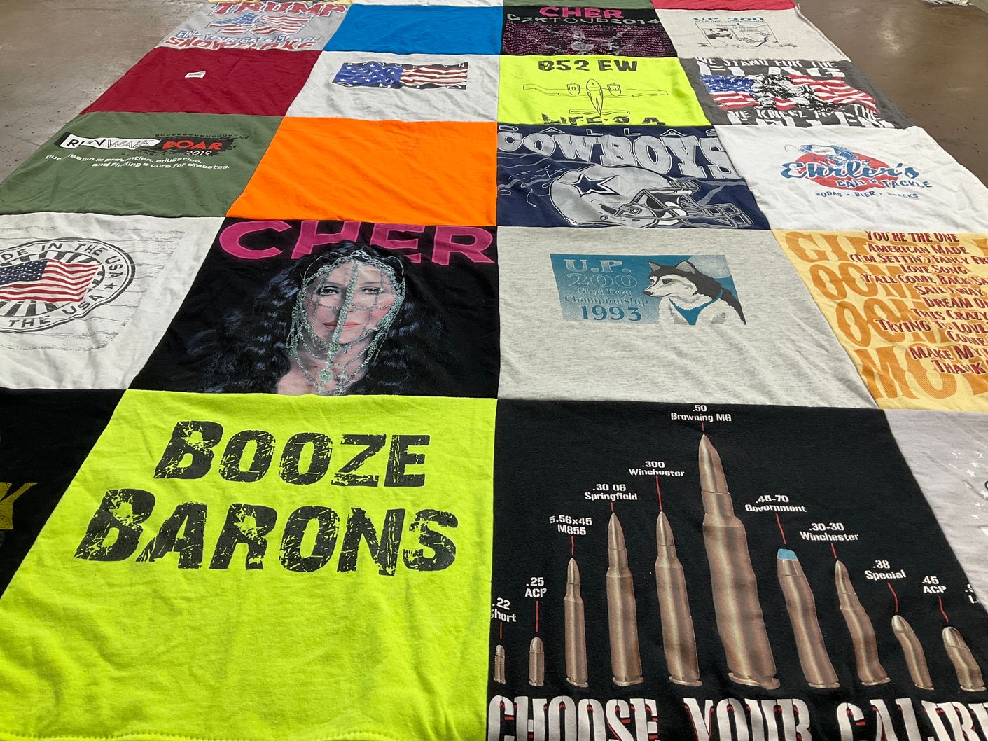 T-shirt quilt featuring dallas cowboys by robin from WI