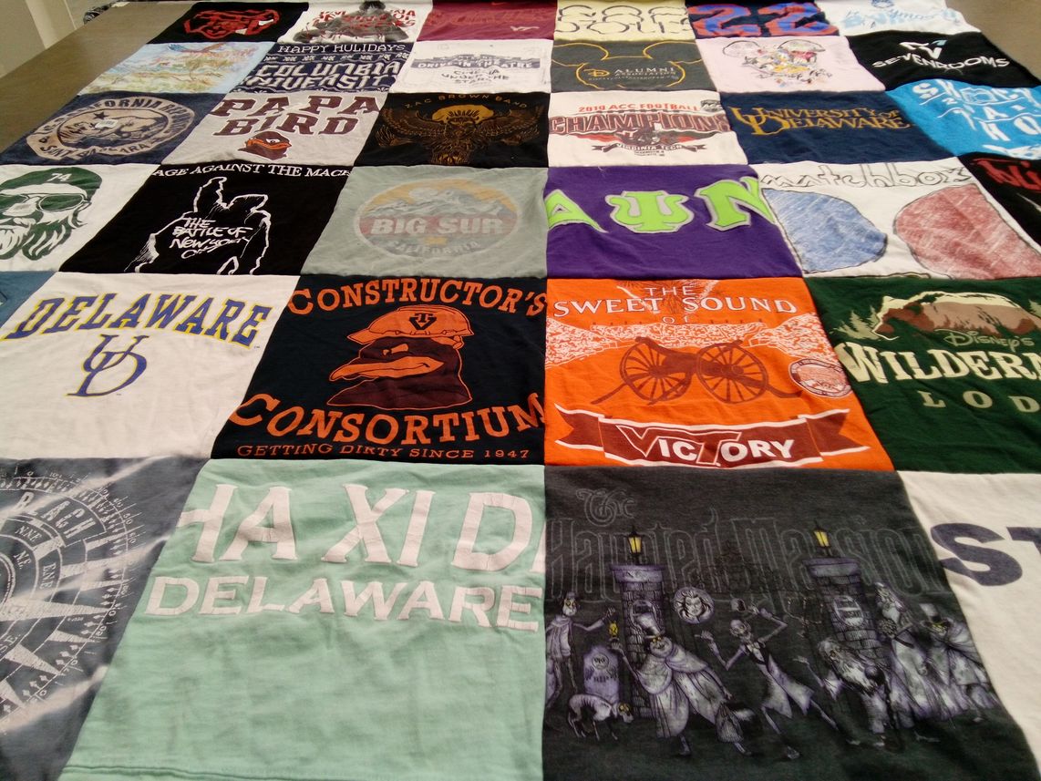 T-shirt quilt from university of delaware by Callie from NY